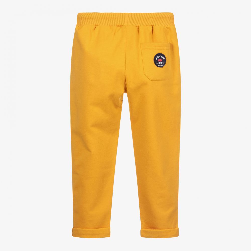 Week-end à la mer-Boys Yellow Cotton Joggers | Childrensalon Outlet
