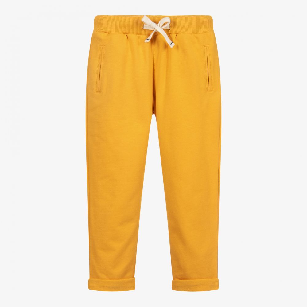 Week-end à la mer - Boys Yellow Cotton Joggers | Childrensalon