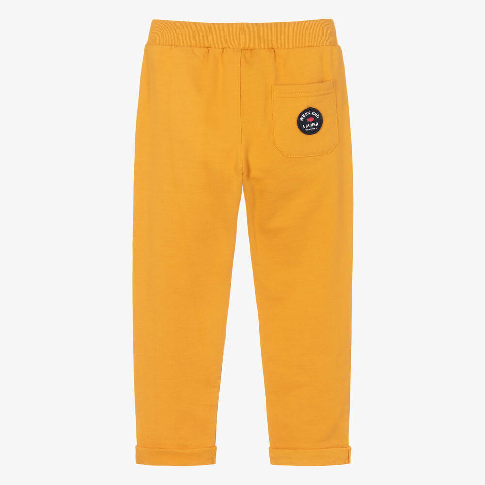 Week-end à la mer-Boys Yellow Cotton Joggers | Childrensalon Outlet