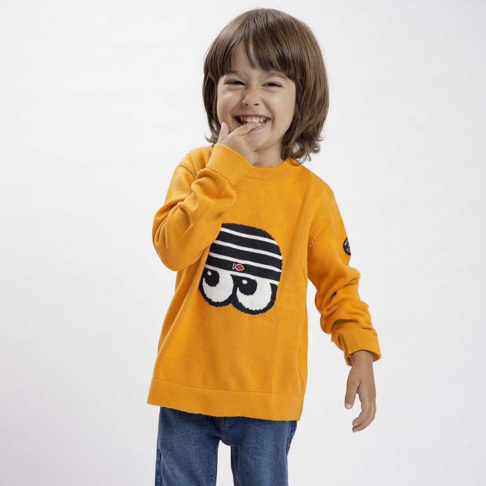 Boys yellow sweater discount
