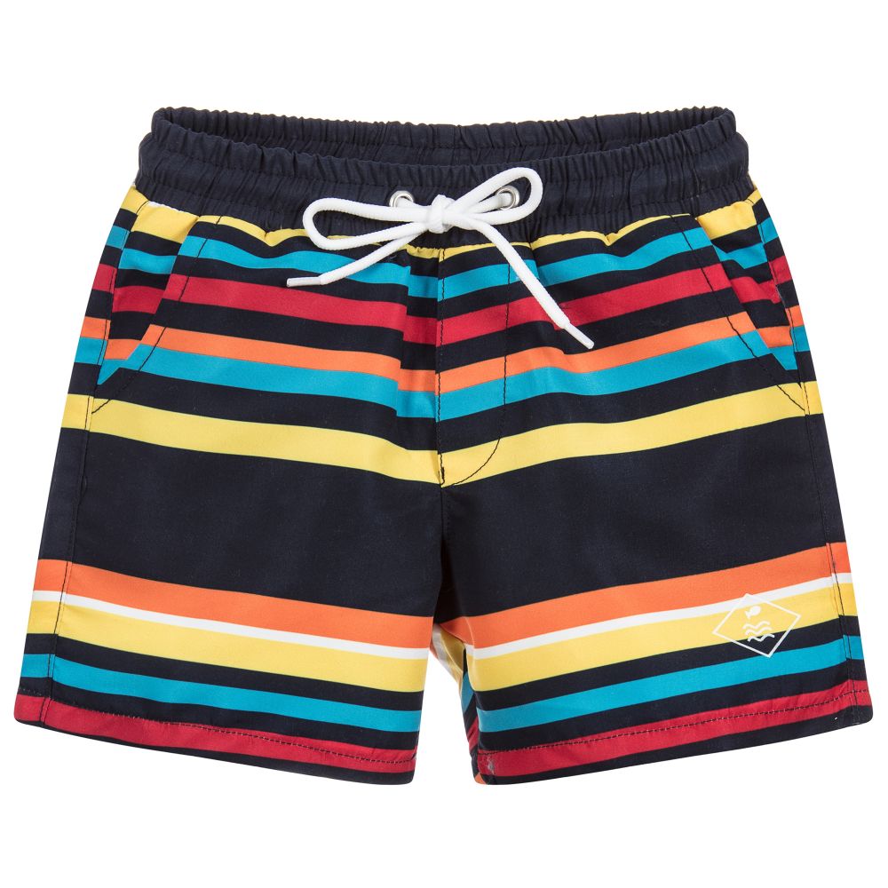 Week-end à la mer - Colourful Striped Swim Shorts | Childrensalon