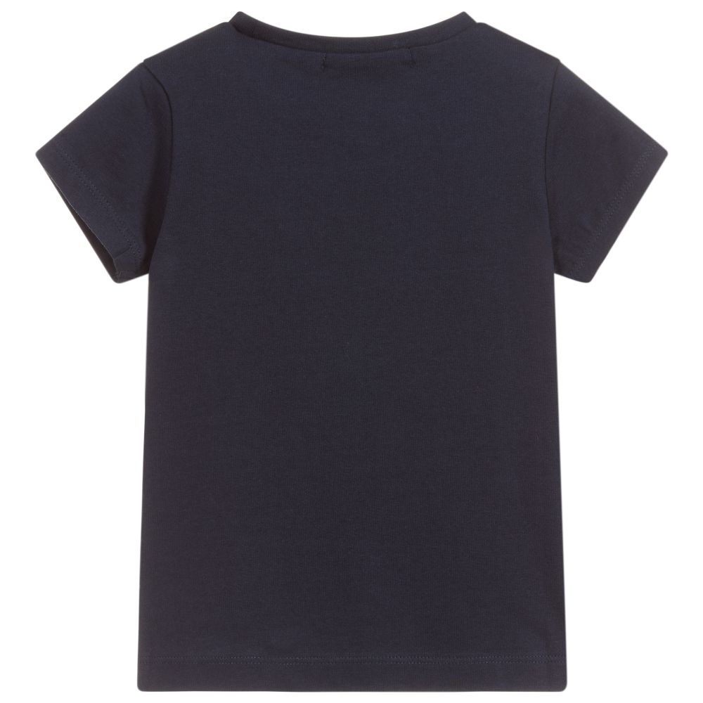 Week-end à la mer-تي شيرت قطن لون كحلي للبنات | Childrensalon Outlet