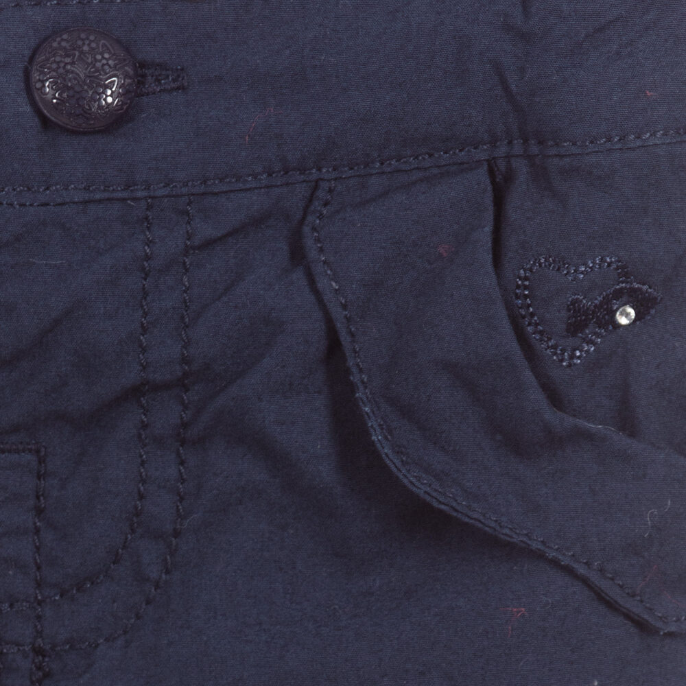 Week-end à la mer-Girls Blue Cotton Trousers | Childrensalon Outlet