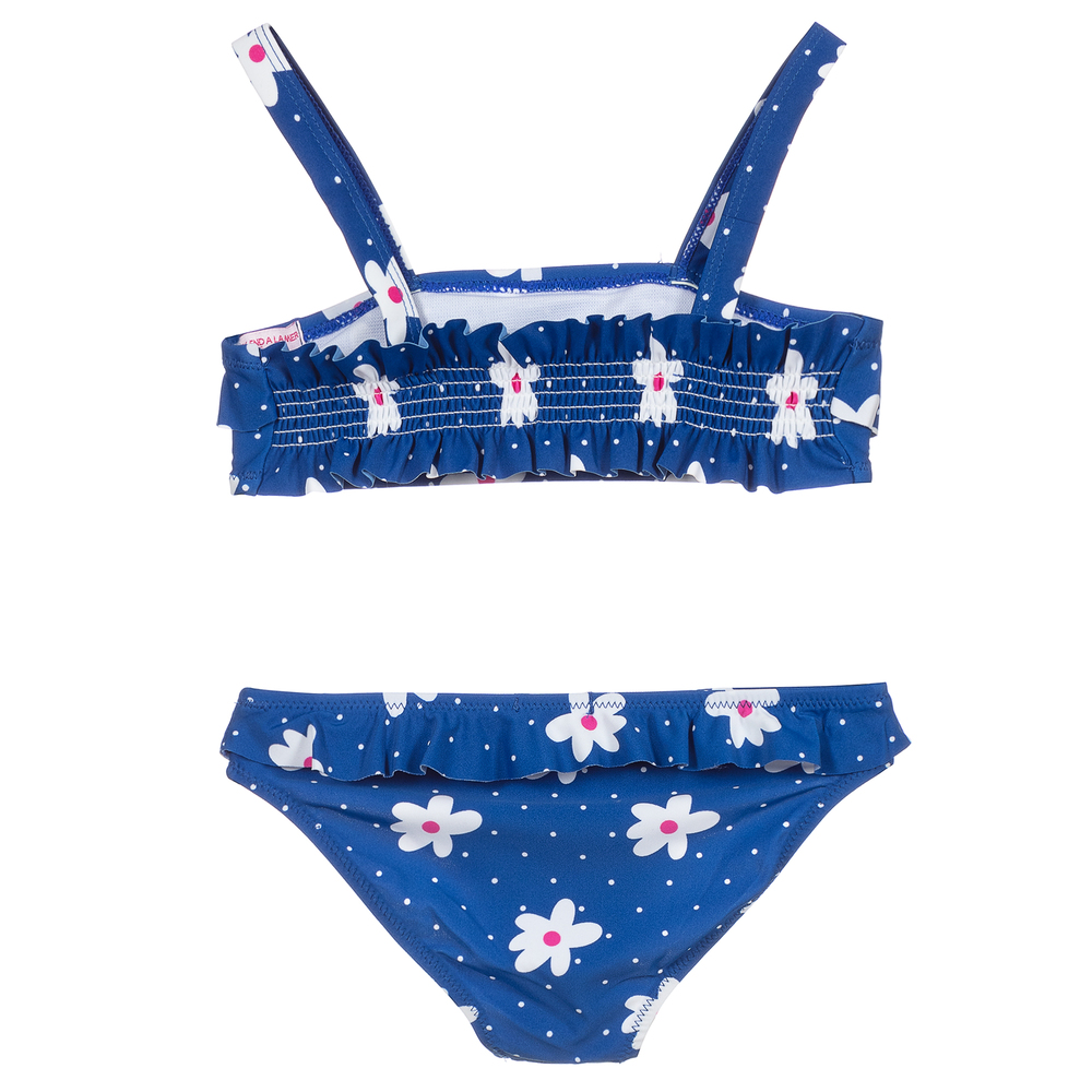 Week-end à la mer-Girls Blue Floral Bikini | Childrensalon Outlet