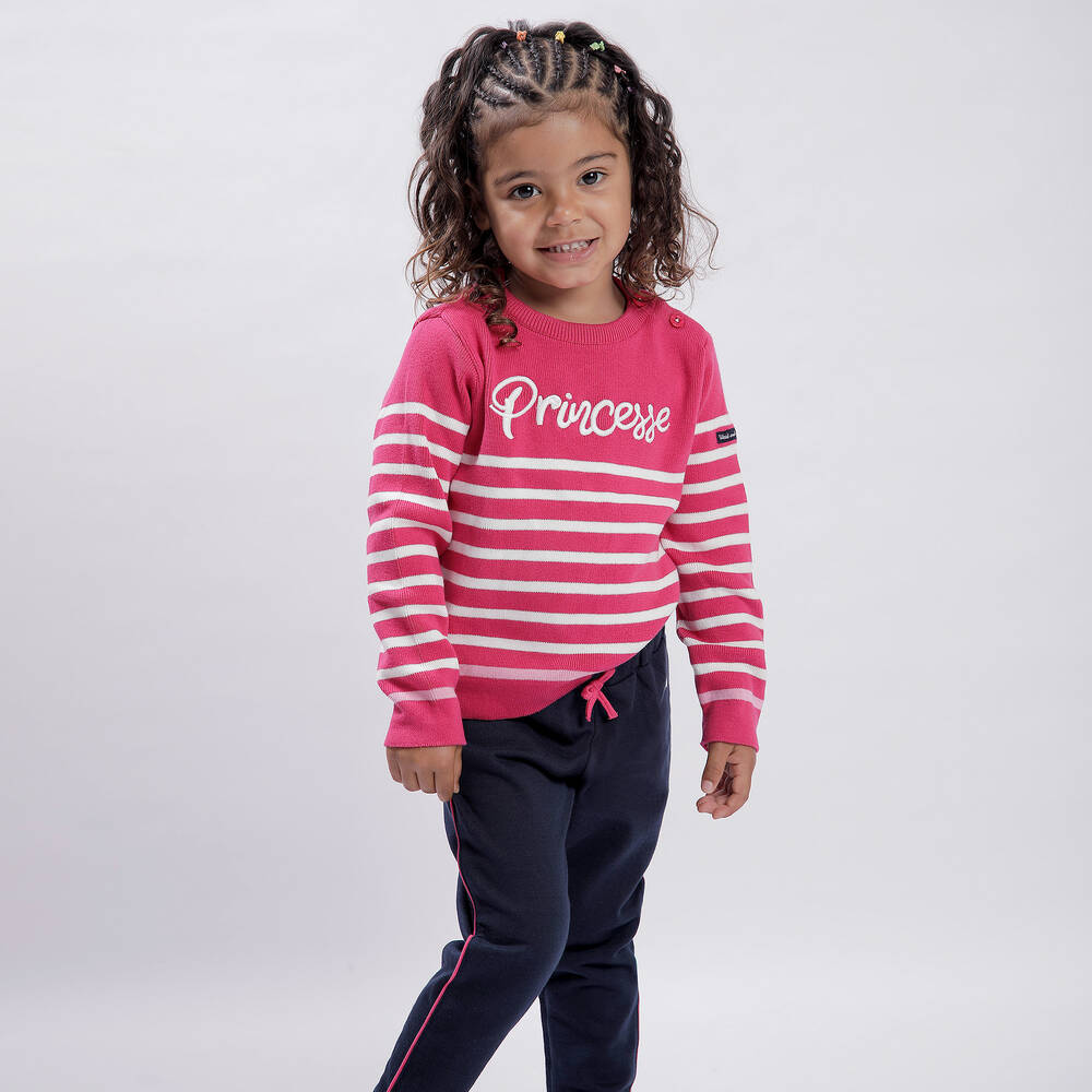 Week-end à la mer-جوغرز قطن لون كحلي للبنات | Childrensalon Outlet