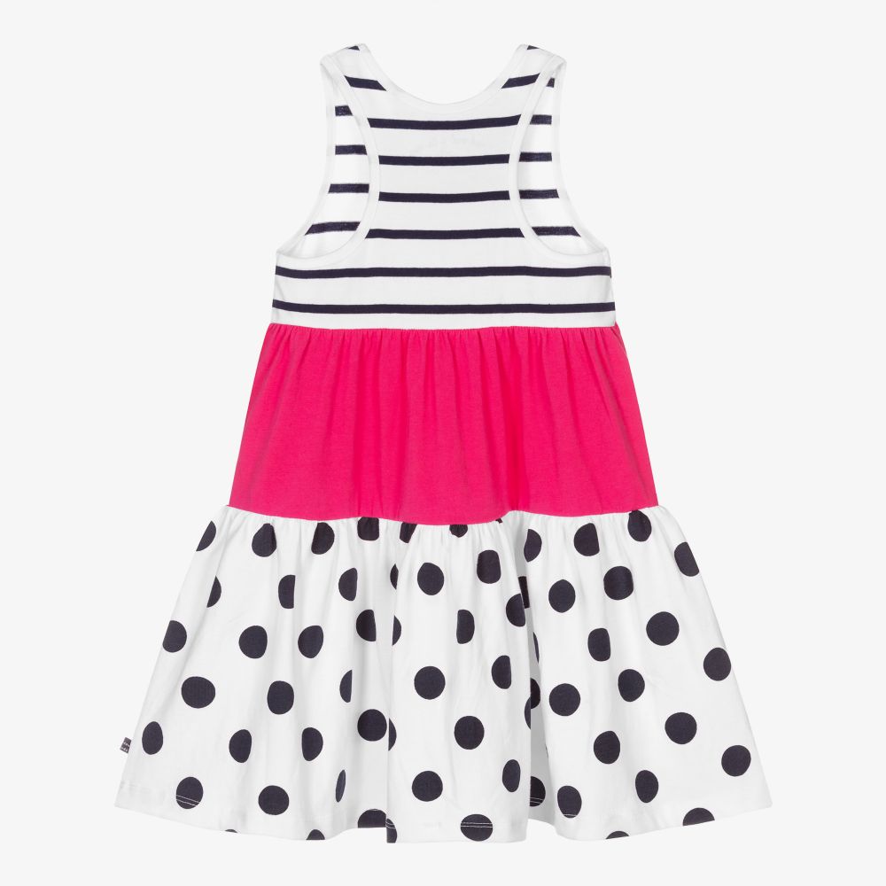 Week-end à la mer-Girls Blue & Pink Cotton Dress | Childrensalon Outlet