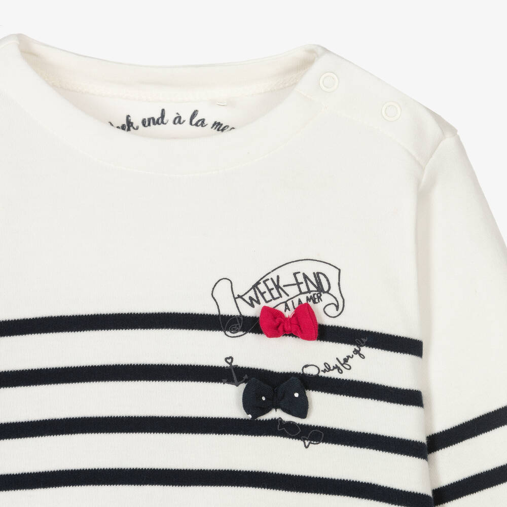 Week-end à la mer-Girls Breton Stripe Dress | Childrensalon Outlet