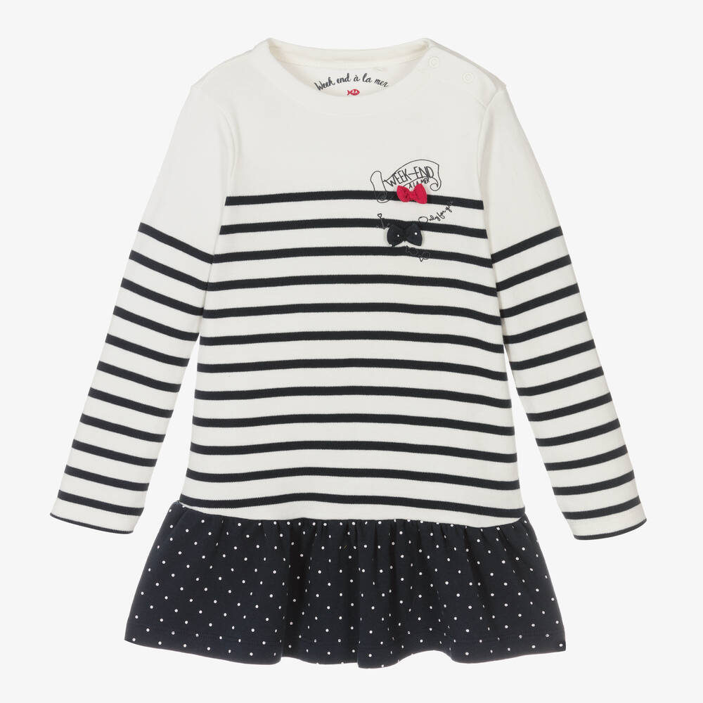 Week-end à la mer - Kleid mit Bretonstreifen (M) | Childrensalon