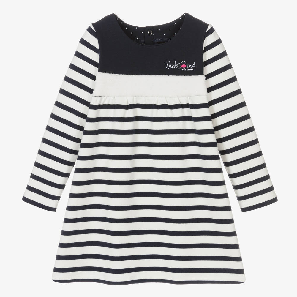 Week-end à la mer - Kleid mit Bretonstreifen (M) | Childrensalon