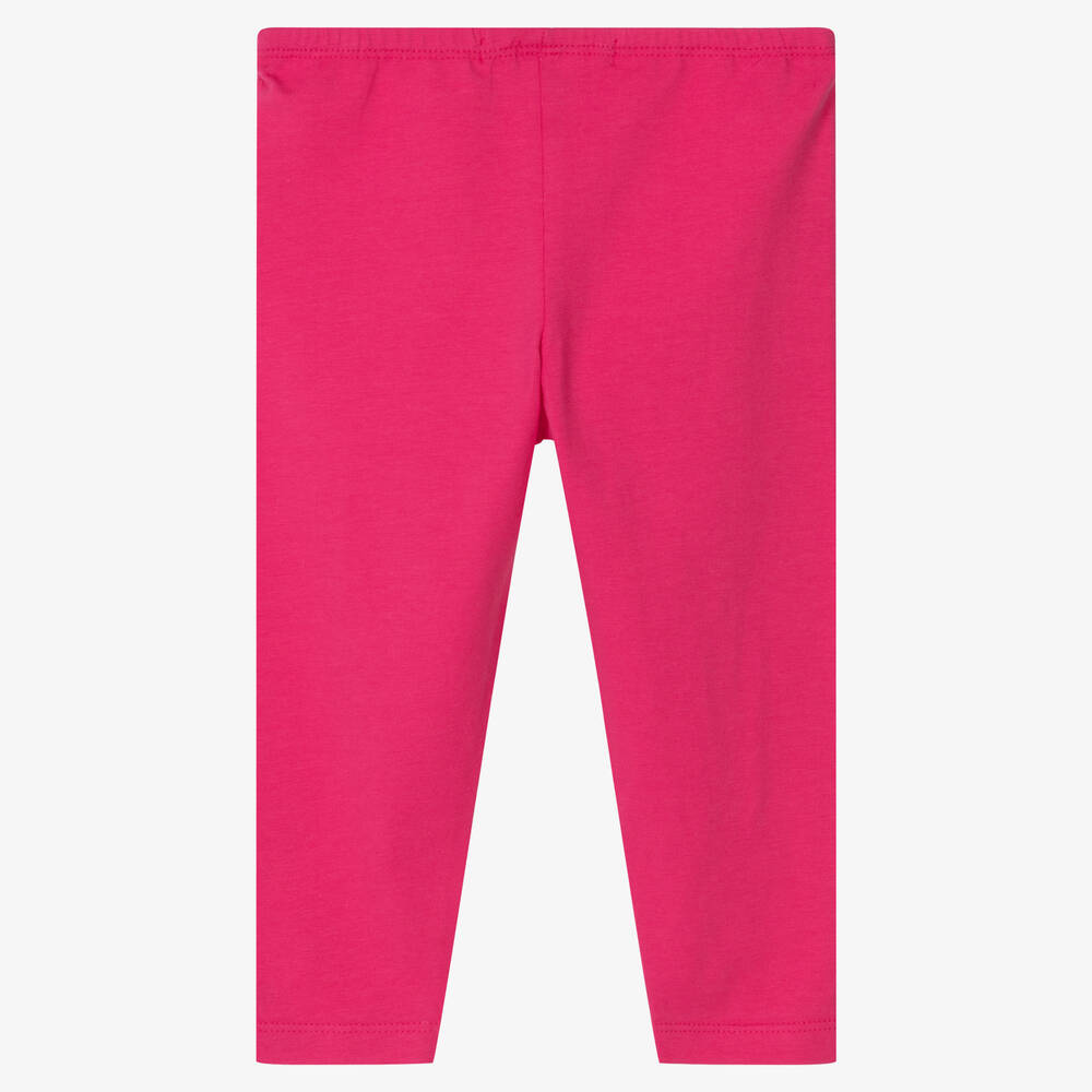 Week-end à la mer-Girls Bright Pink Viscose Leggings | Childrensalon Outlet
