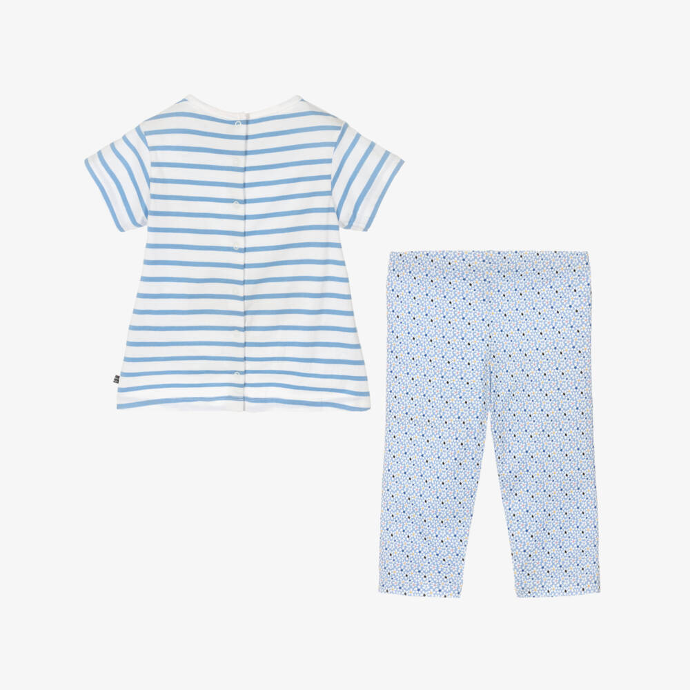 Week-end à la mer-Комплект из хлопковых леггинсов и футболки для девочек | Childrensalon Outlet