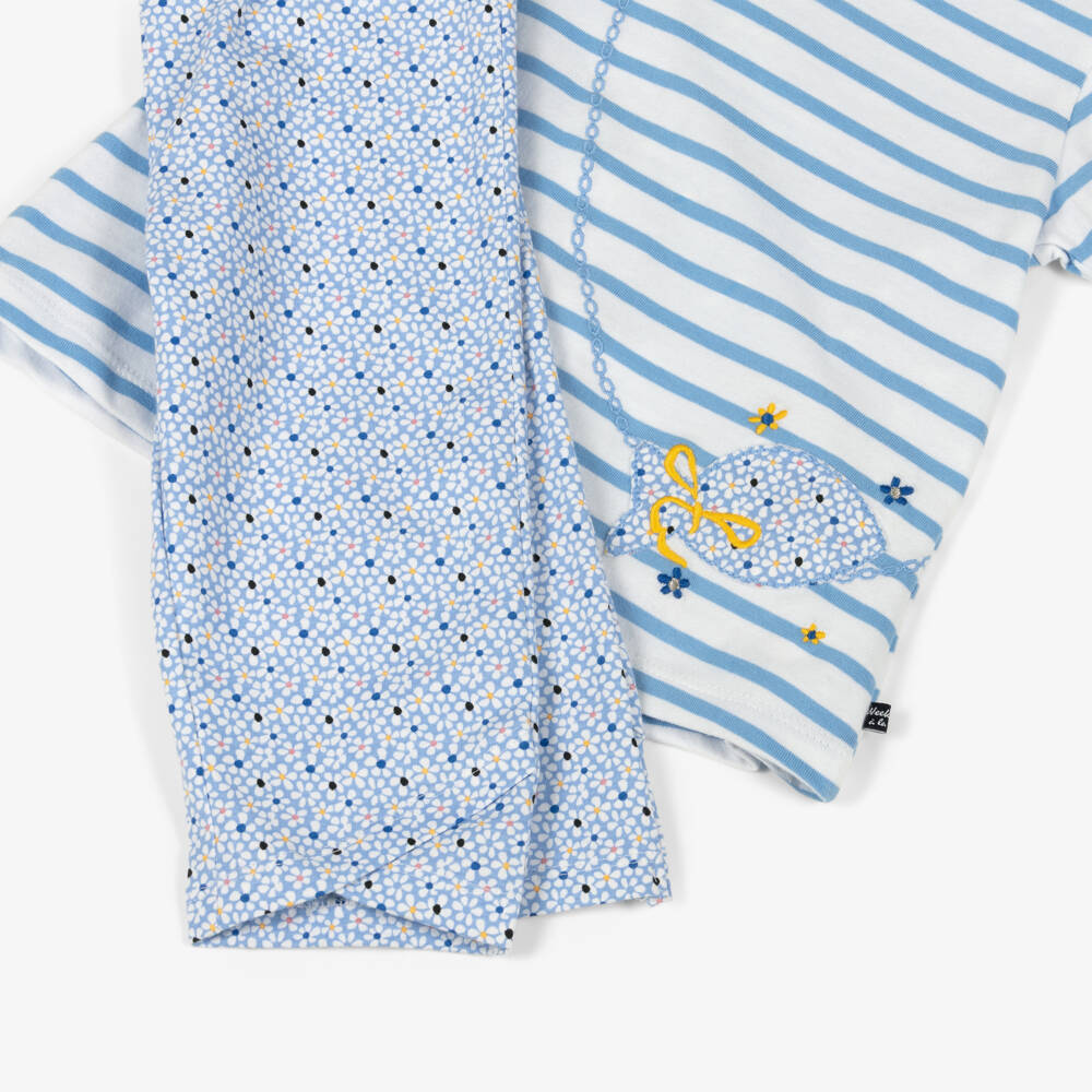 Week-end à la mer-Комплект из хлопковых леггинсов и футболки для девочек | Childrensalon Outlet