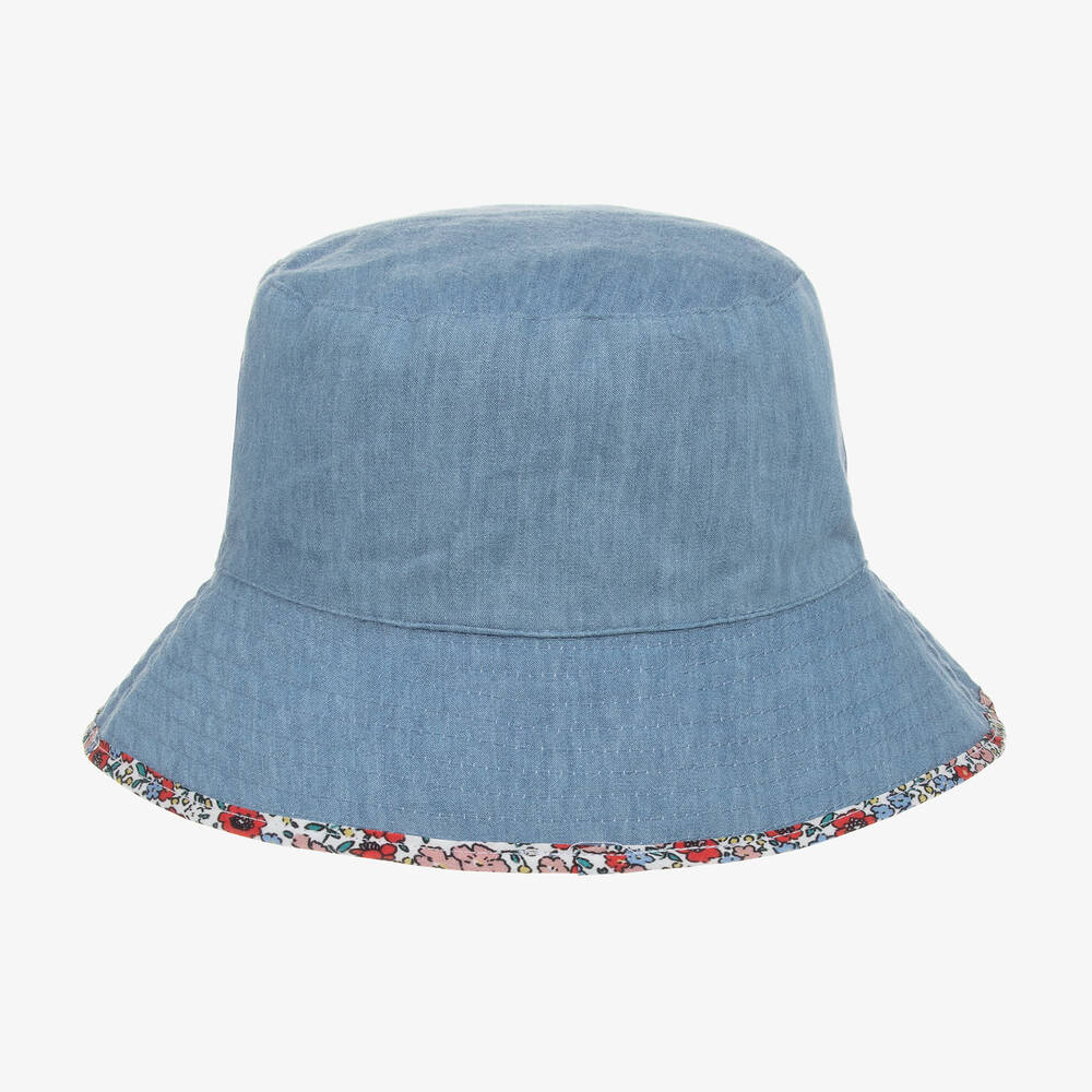 Week-end à la mer-Girls Cotton Reversible Sun Hat | Childrensalon Outlet