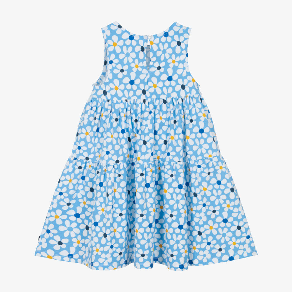Week-end à la mer-Girls Floral Blue Cotton Sundress | Childrensalon Outlet