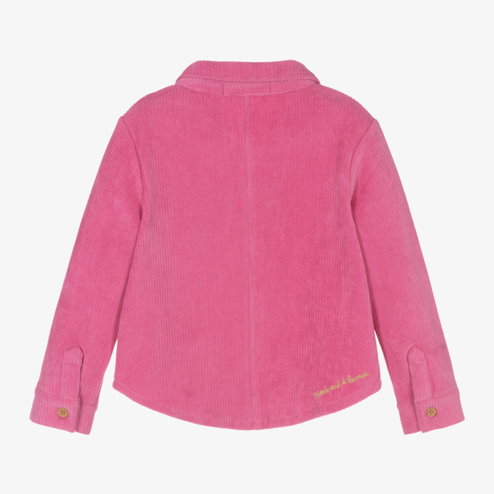Week-end à la mer-Girls Fuchsia Corduroy Blouse | Childrensalon Outlet