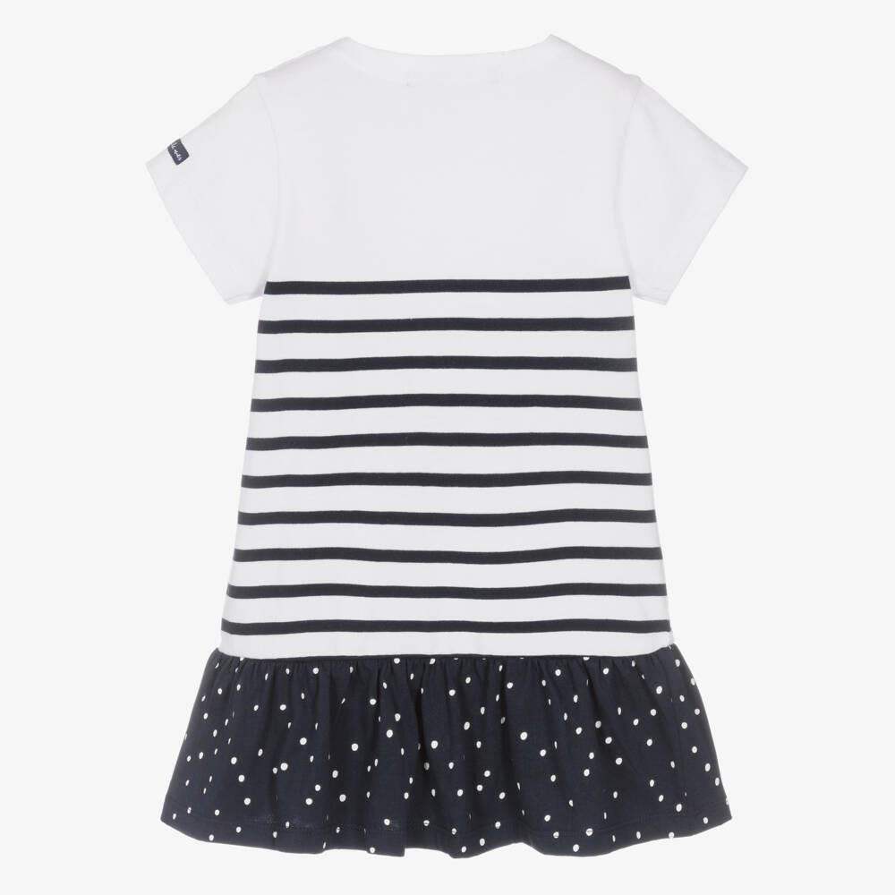 Week-end à la mer-Girls Nautical Stripe Cotton Dress | Childrensalon Outlet