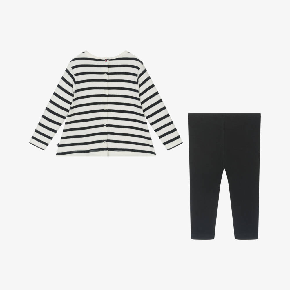 Week-end à la mer-Girls Nautical Stripe Legging Outfit | Childrensalon Outlet