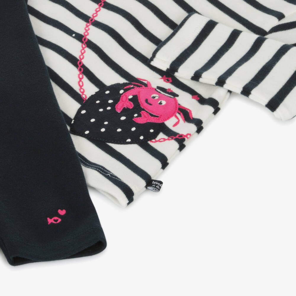 Week-end à la mer-Girls Nautical Stripe Legging Outfit | Childrensalon Outlet