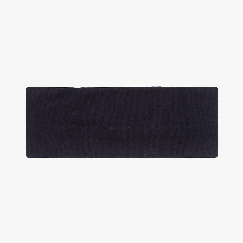 Week-end à la mer-Girls Navy Blue Cotton Headband | Childrensalon Outlet