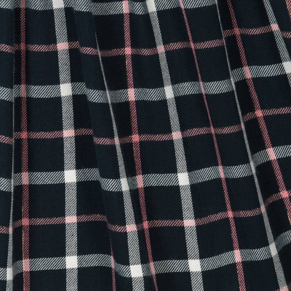 Week-end à la mer-Girls Navy Blue & Pink Checked Dress | Childrensalon Outlet