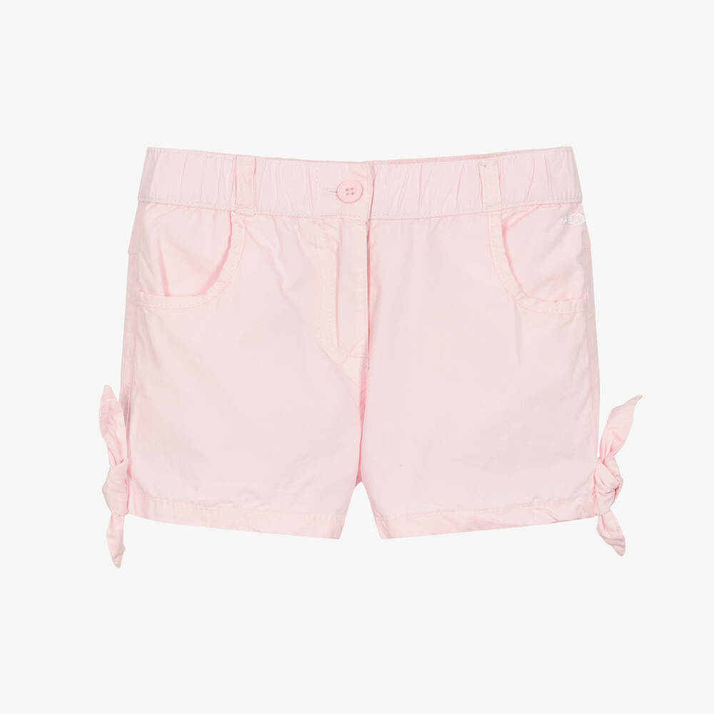 Week-end à la mer - Girls Pale Pink Cotton Shorts  | Childrensalon