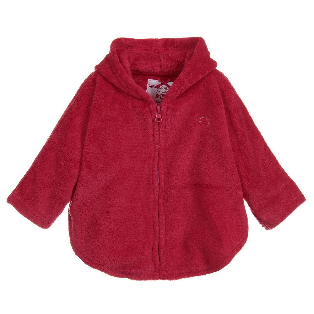 Week-end à la mer - Girls Pink Fleecy Cape | Childrensalon