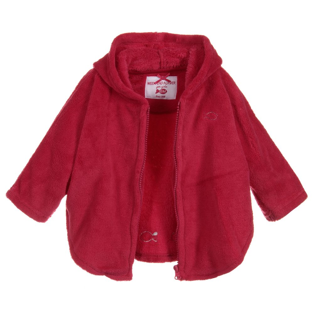 Week-end à la mer-Girls Pink Fleecy Cape | Childrensalon Outlet