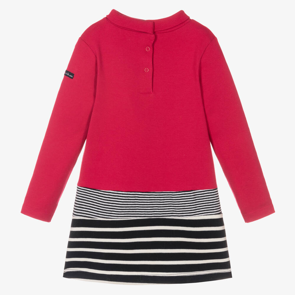 Week-end à la mer-Girls Pink Jersey Dress | Childrensalon Outlet