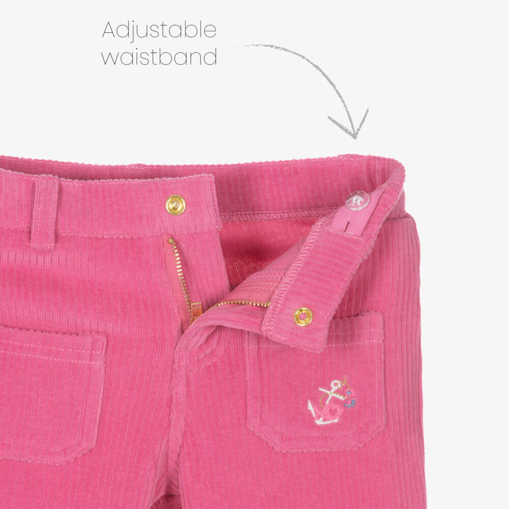 Week-end à la mer-Girls Rosy Corduroy Trousers | Childrensalon Outlet