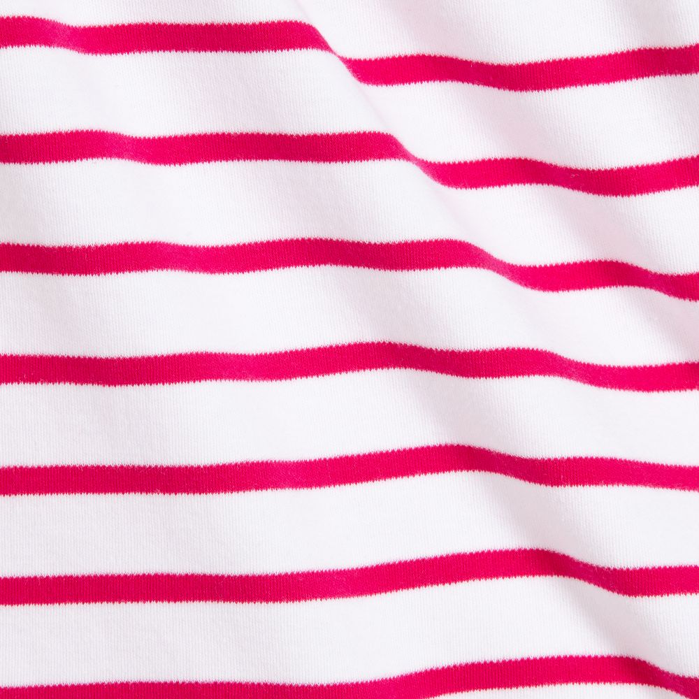 Week-end à la mer-توب قطن لون زهري وأبيض للبنات | Childrensalon Outlet