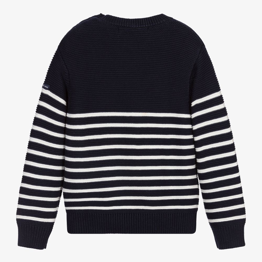 Week-end à la mer-كنزة قطن محبوك لون كحلي للأولاد | Childrensalon Outlet