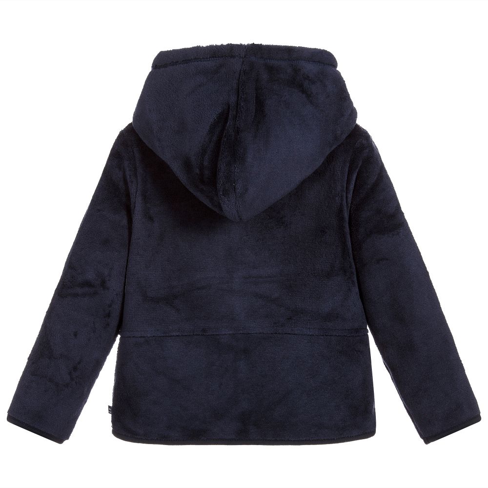 Week-end à la mer-Navy Blue Fleece Zip-Up Top | Childrensalon Outlet
