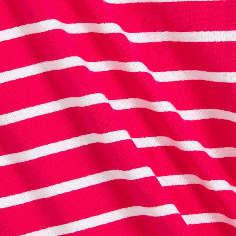 Week-end à la mer-تيشيرت قطن مقلم لون زهري وأبيض للبنات | Childrensalon Outlet