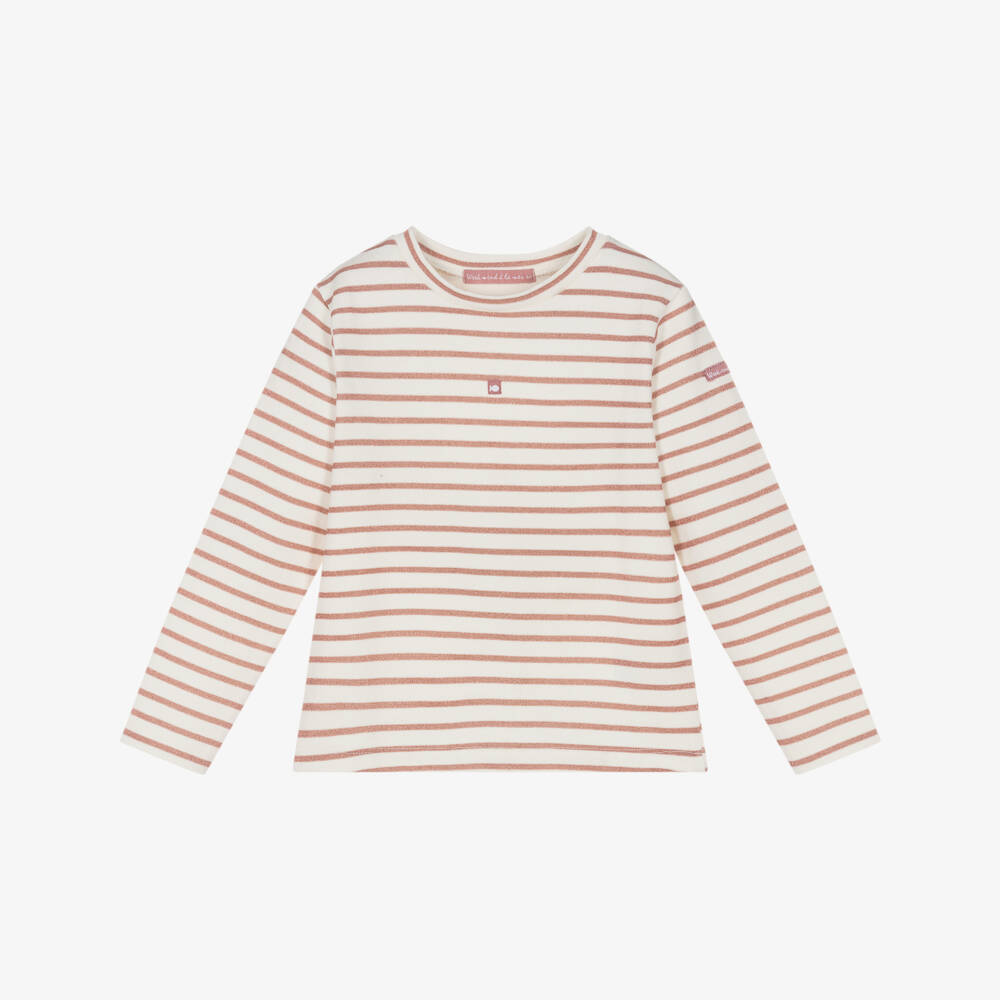 Week-end à la mer-Pink Striped Top & Dress Set | Childrensalon Outlet
