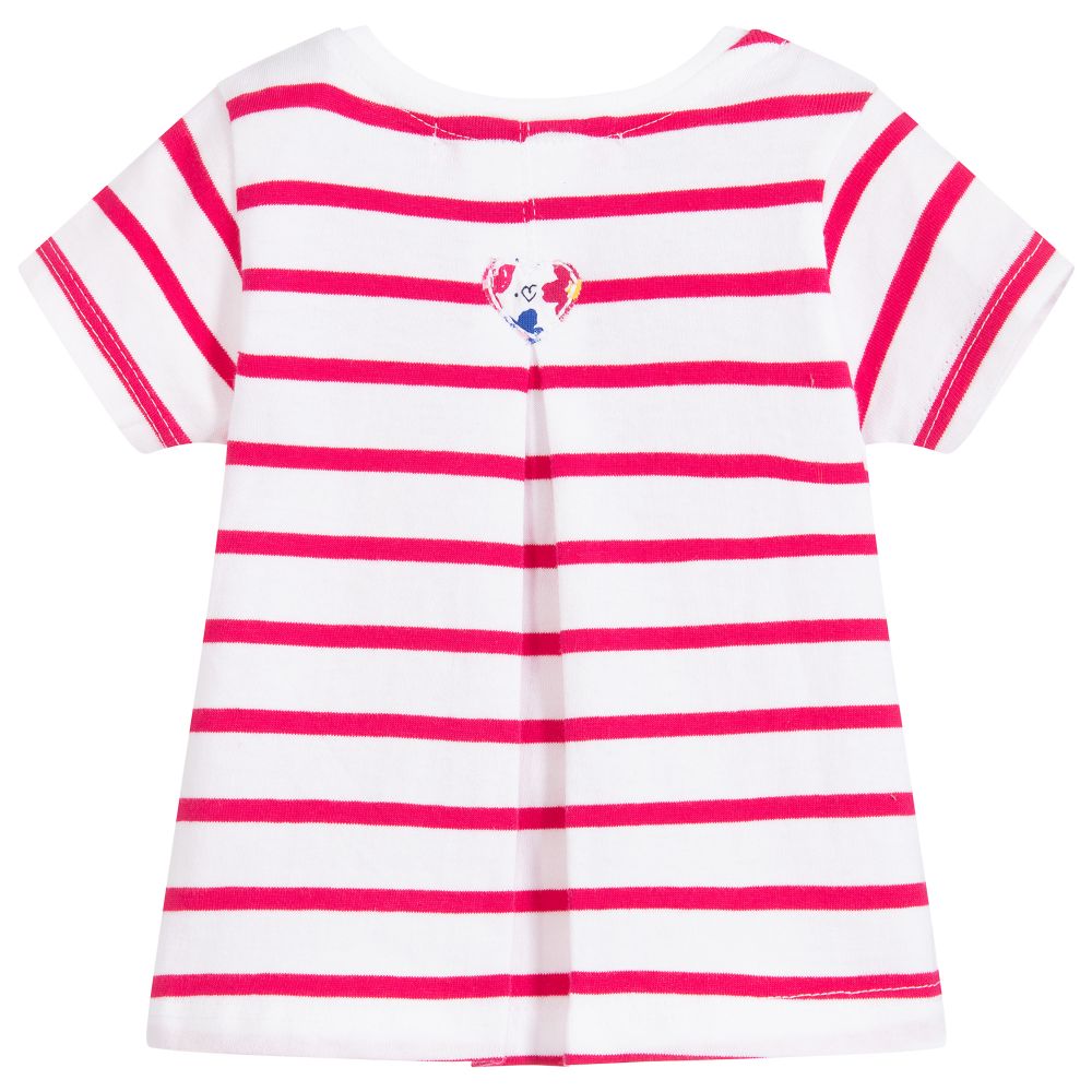 Pink and outlet white striped shirt