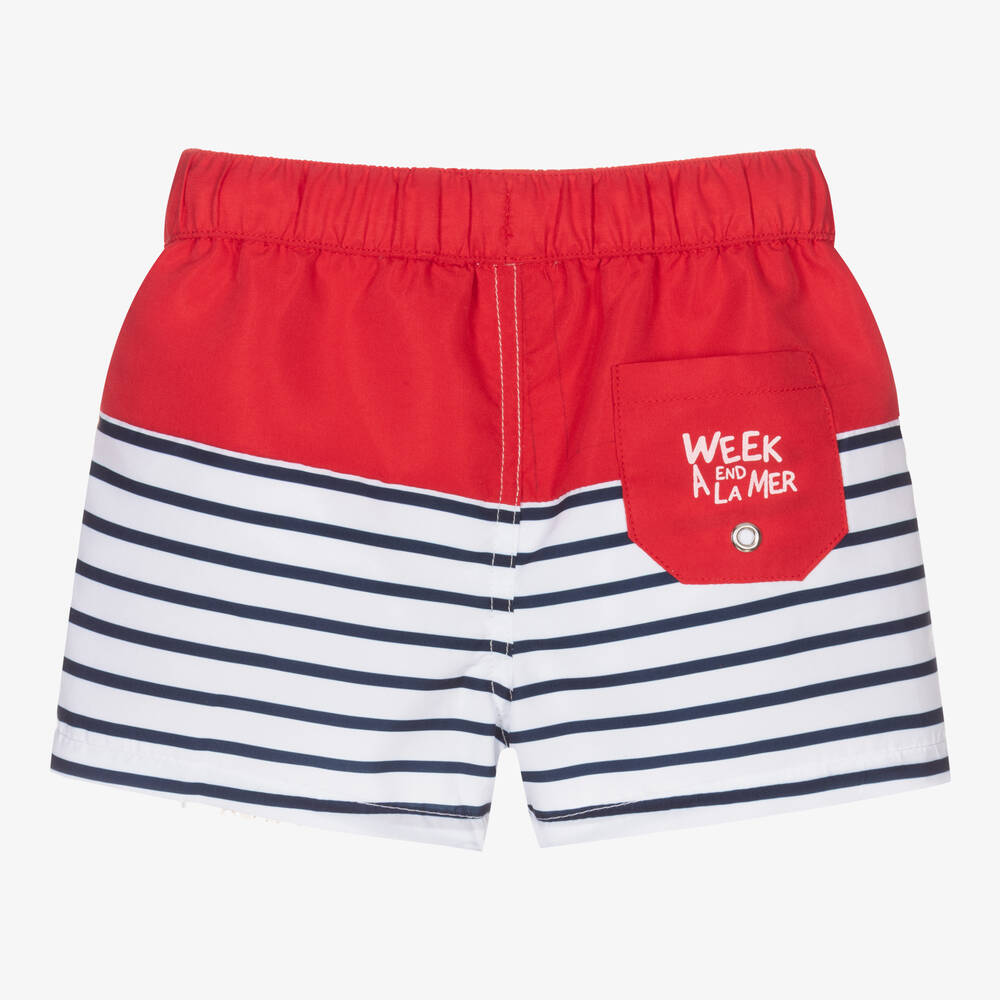 Week-end à la mer-Red & Blue Swims Shorts | Childrensalon Outlet