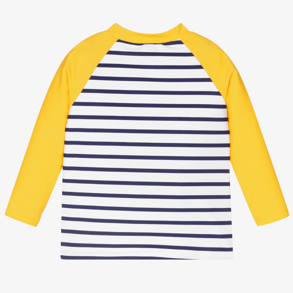 Week-end à la mer-توب واقي من الشمس لون كحلي وأبيض للأولاد (UPF50+) | Childrensalon Outlet