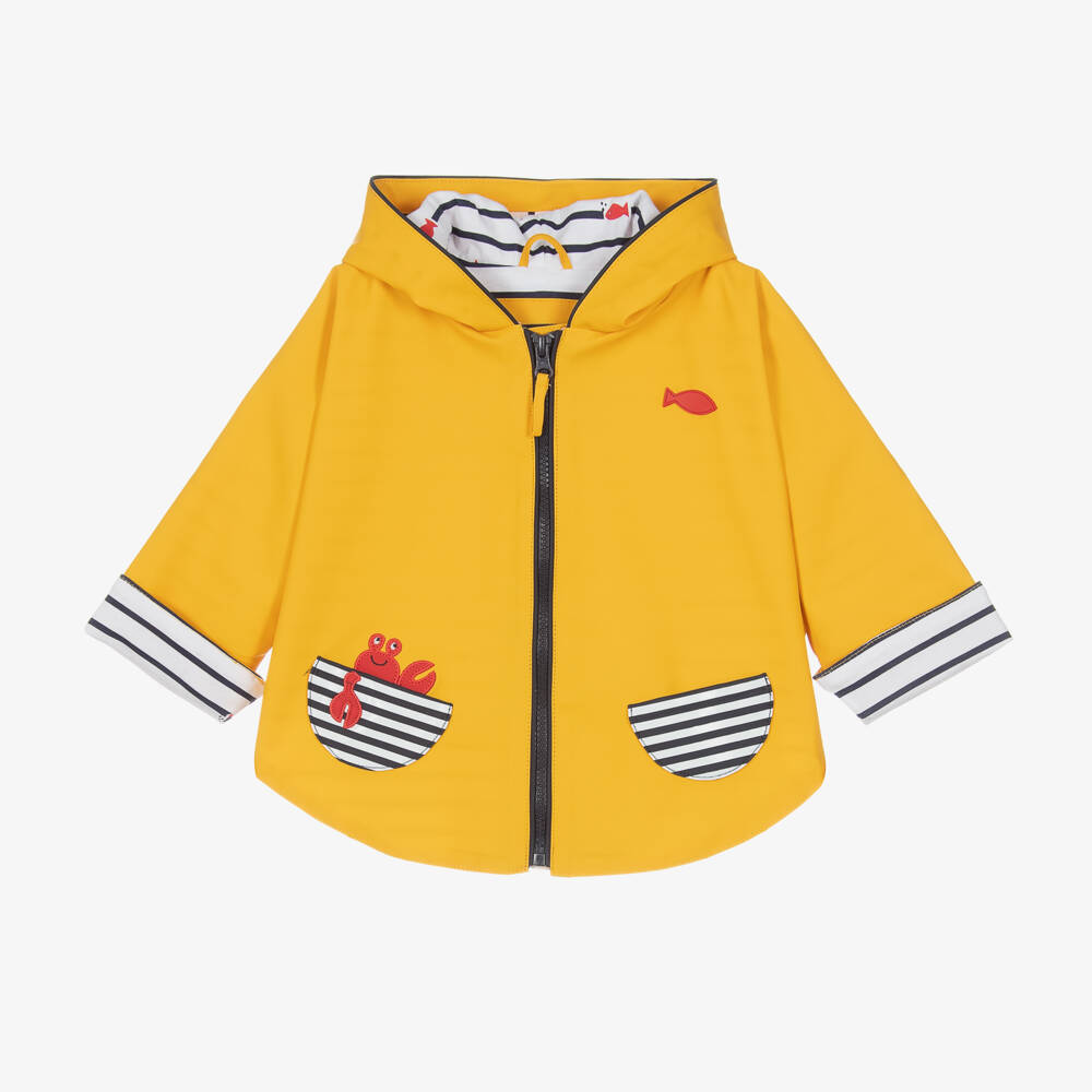 Week-end à la mer-Ярко-желтый дождевик с капюшоном для детей | Childrensalon Outlet