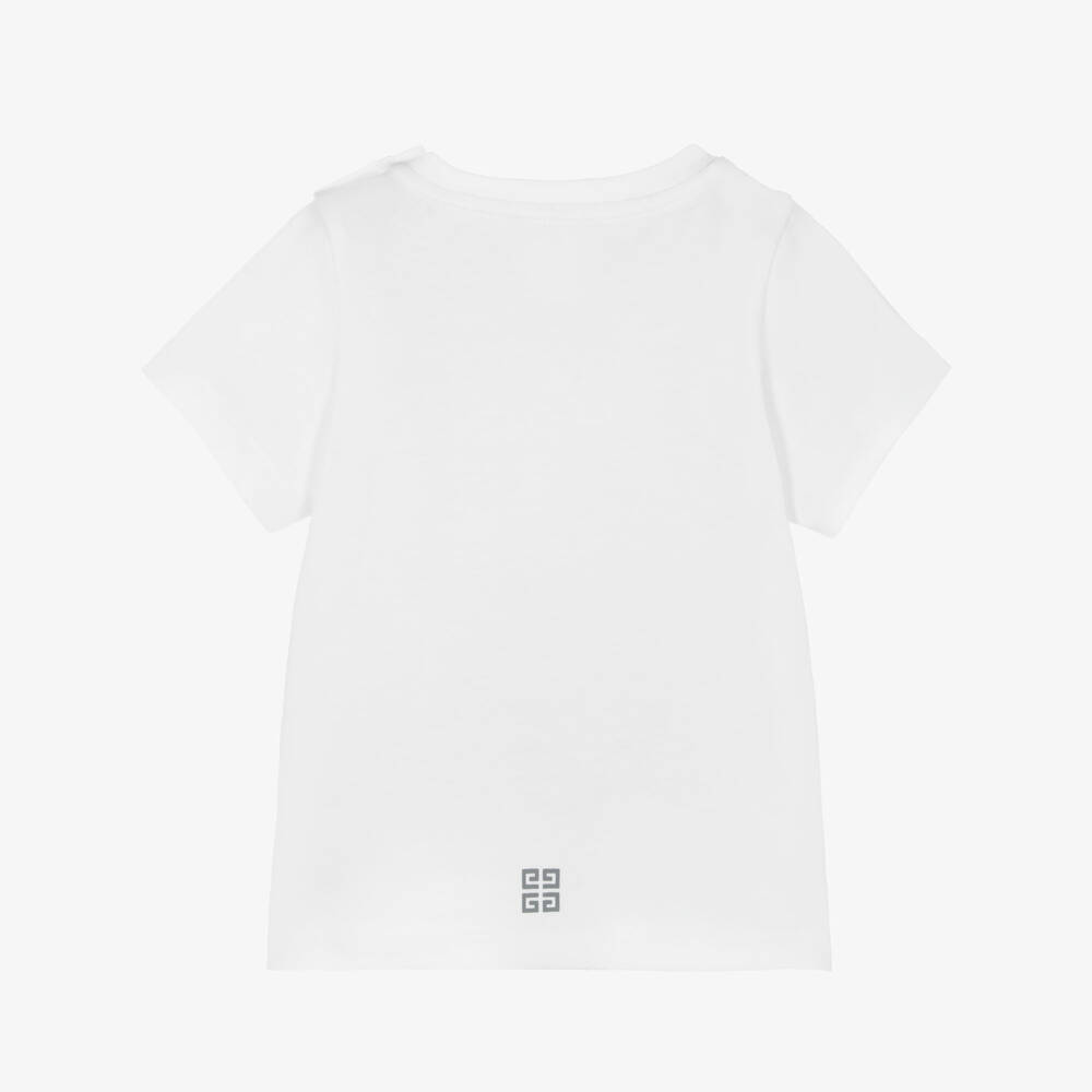 Givenchy-White Cotton Jersey Crew Neck T-Shirt | Childrensalon Outlet