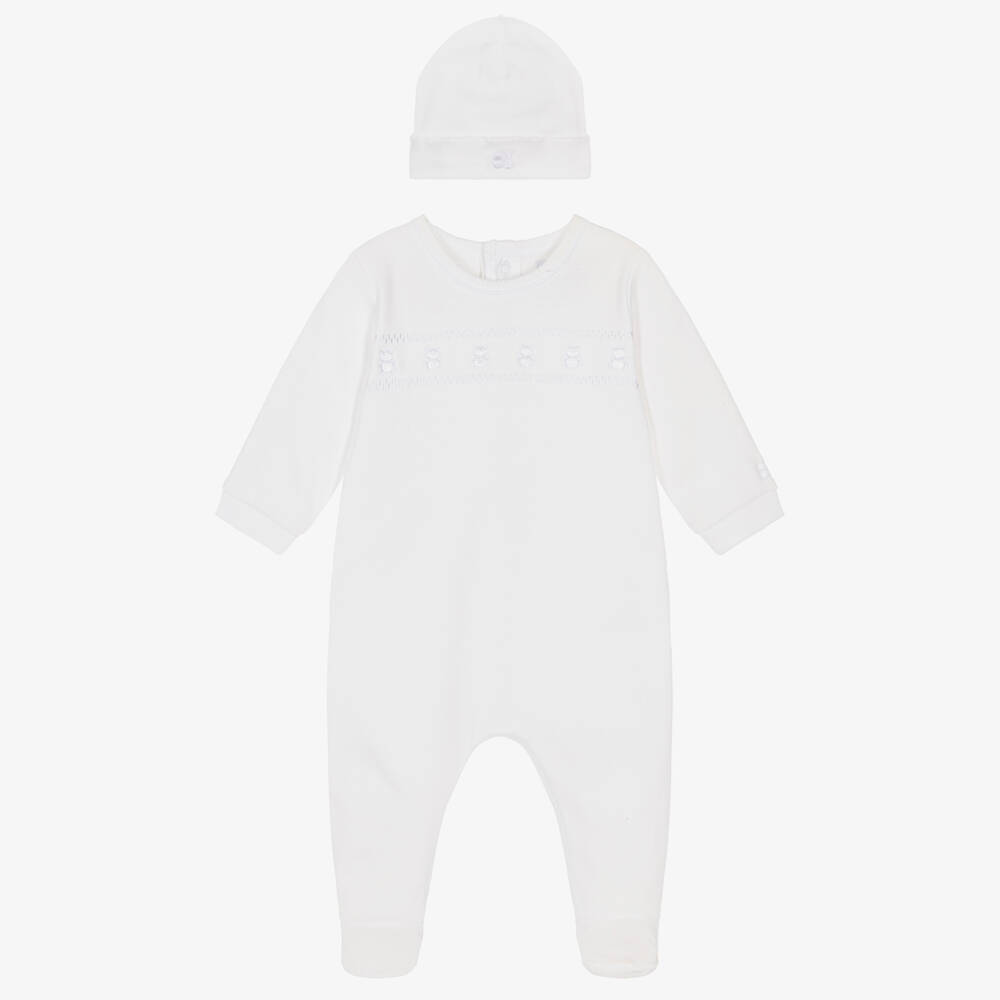 Emile et Rose-Комплект кремовый из хлопка с мишкой для малышей | Childrensalon Outlet