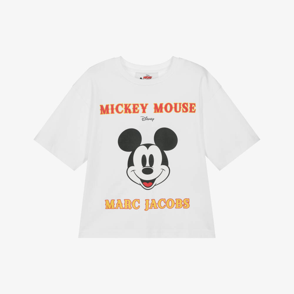 MARC JACOBS-White Cotton Mickey Mouse T-Shirt | Childrensalon Outlet