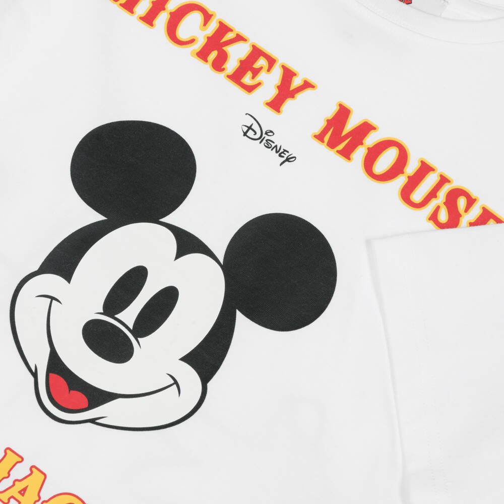 MARC JACOBS-White Cotton Mickey Mouse T-Shirt | Childrensalon Outlet