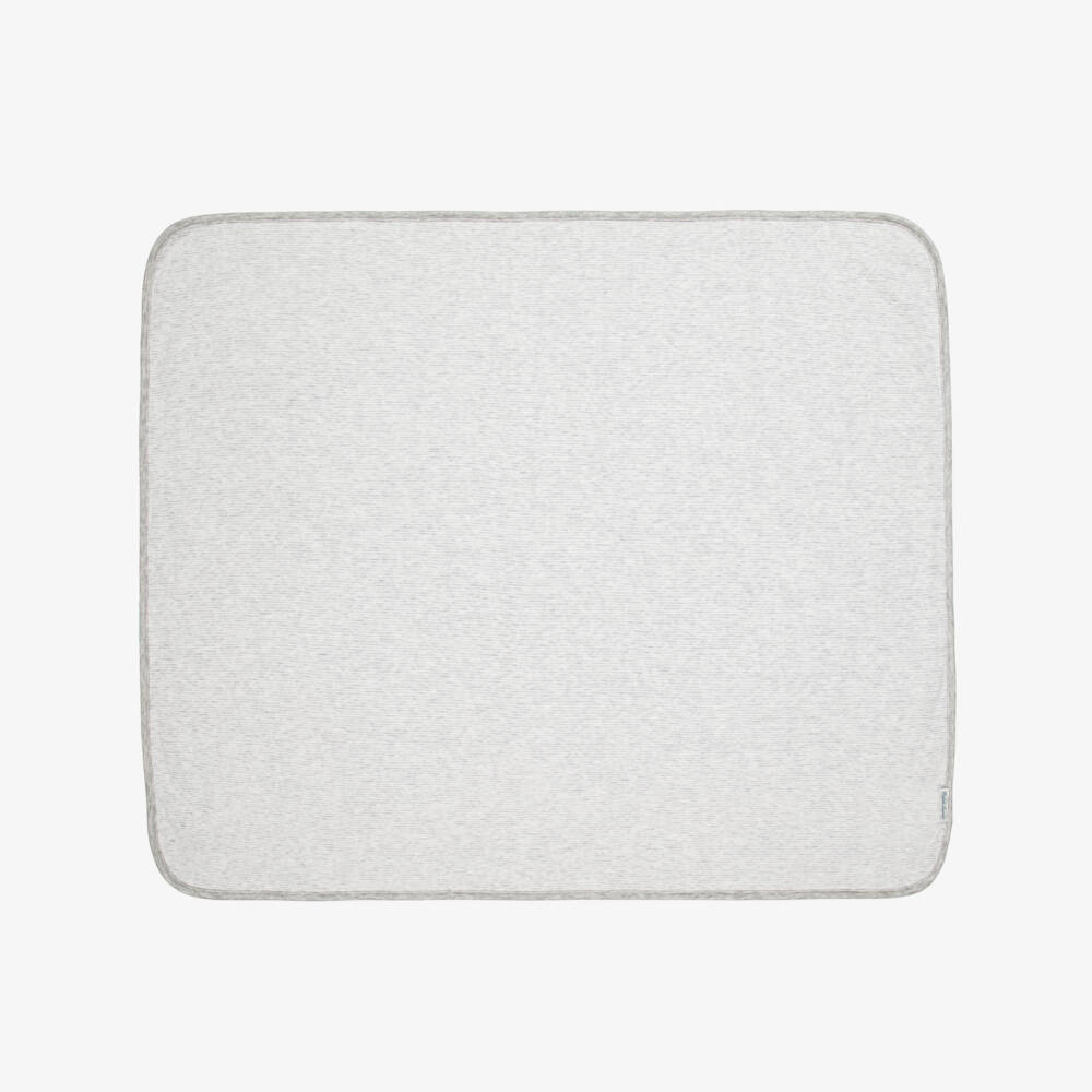 Ralph Lauren-White Cotton Polo Bear Blanket (80cm) | Childrensalon Outlet