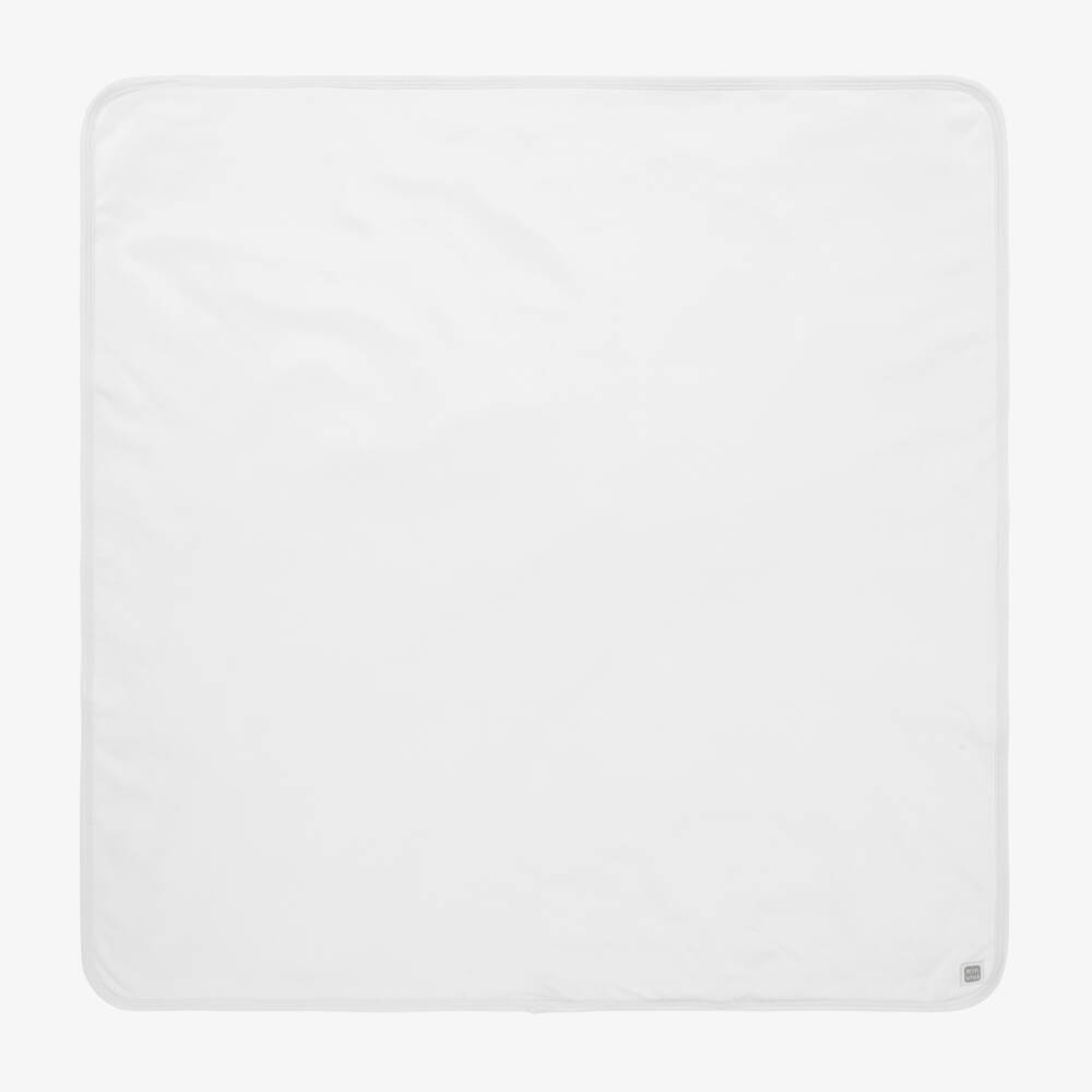 Minutus-White Cotton Skin To Skin Cotton Blanket & Hat Set | Childrensalon Outlet