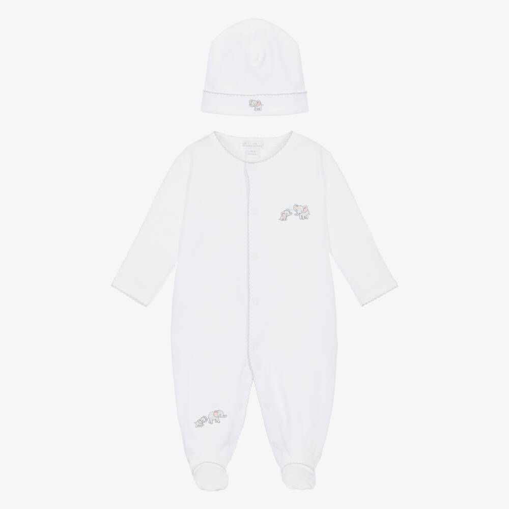 Kissy Kissy-White Elephant Esprit Babysuit Set | Childrensalon Outlet