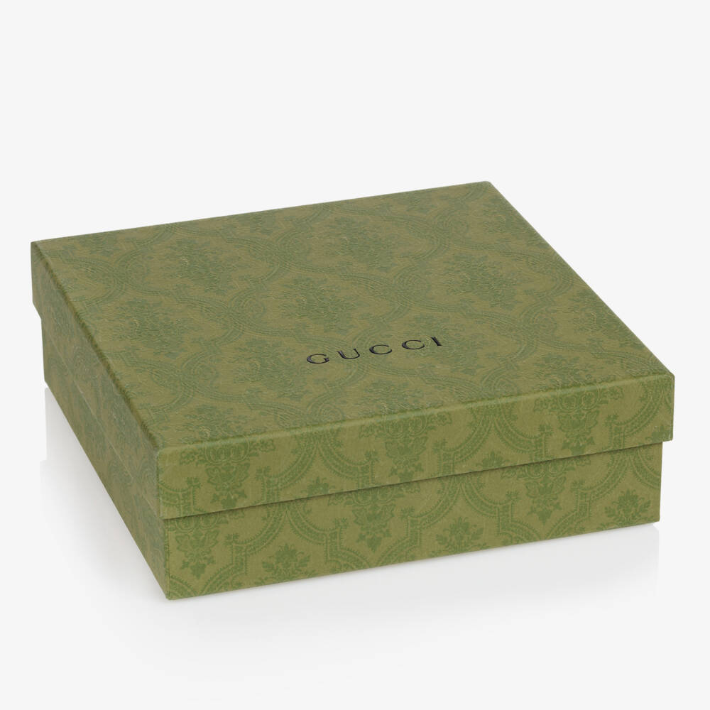 Gucci-White Logo Babysuit Gift Set | Childrensalon Outlet