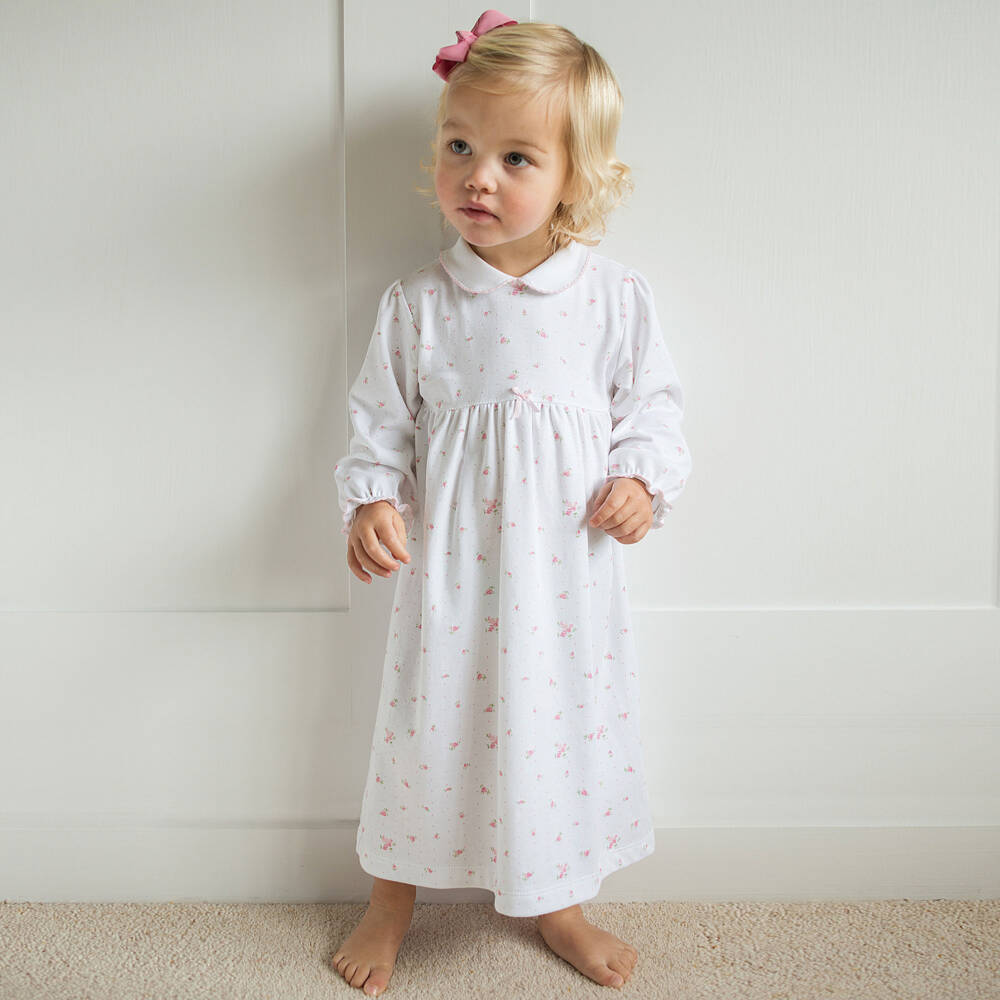 Mini-la-Mode-White Pima Cotton Nightdress | Childrensalon Outlet