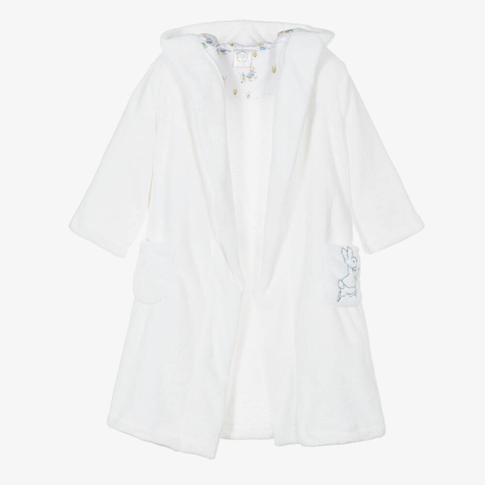 Peter Rabbit™ by Childrensalon-White Plush Fleece Dressing Gown | Childrensalon Outlet