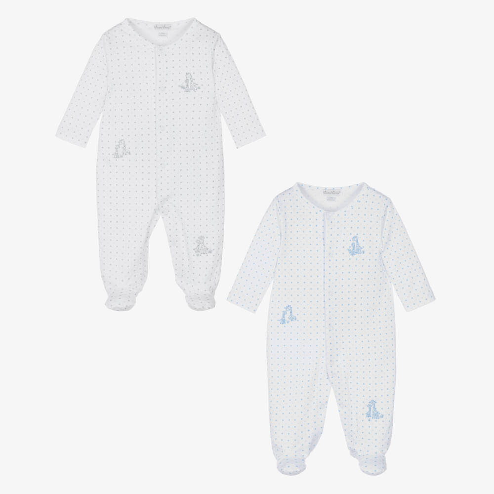 Kissy Kissy-Комплект для мальчиков синий с жирафом и точками | Childrensalon Outlet