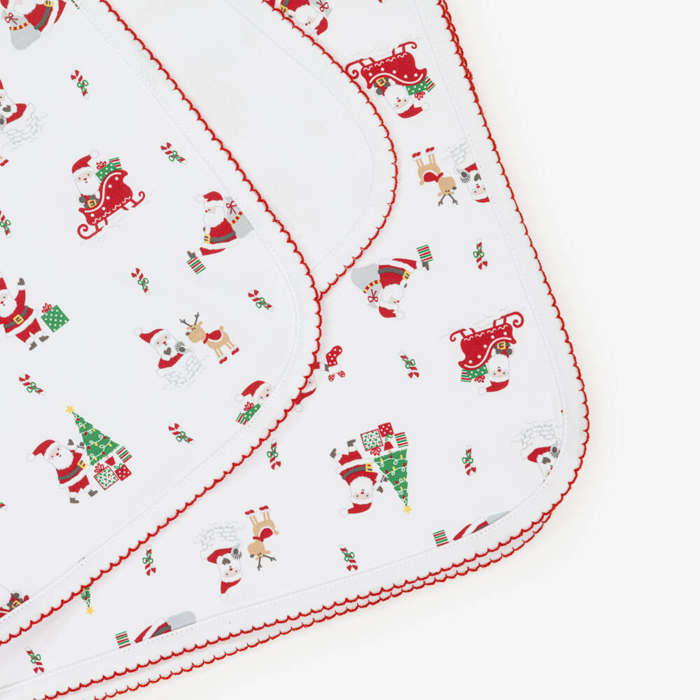 Kissy Kissy-White & Red Christmas Joy Blanket | Childrensalon Outlet